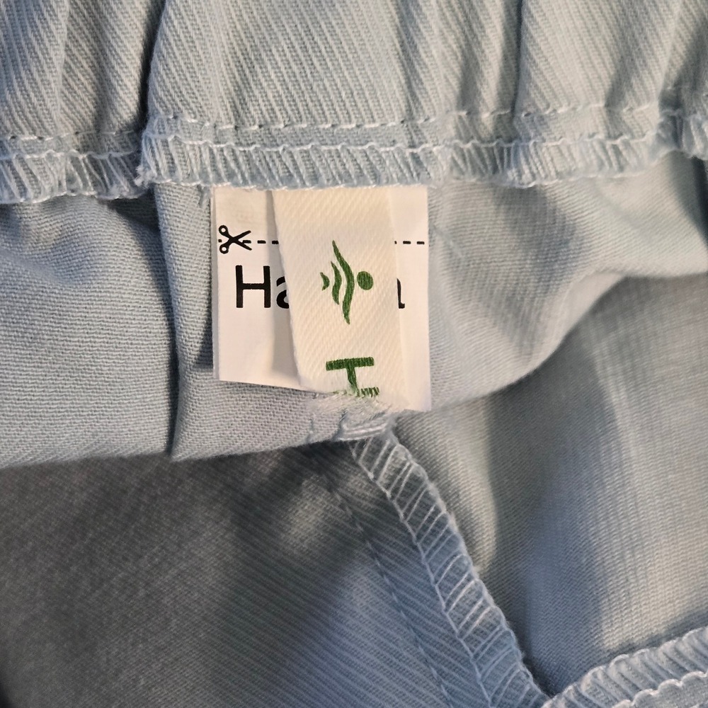 Halara Light Blue NWOT High Waisted Pleated Pants Elastic Waist  S Petite - Picture 8 of 9